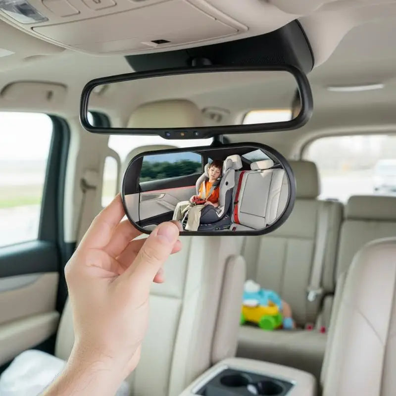 Car Rearview Mirror Wide View Safety Mirror For Windshield Infant Car Seats Clear Reflection 360-Degree Rotatable Adjustable Oasis Select
