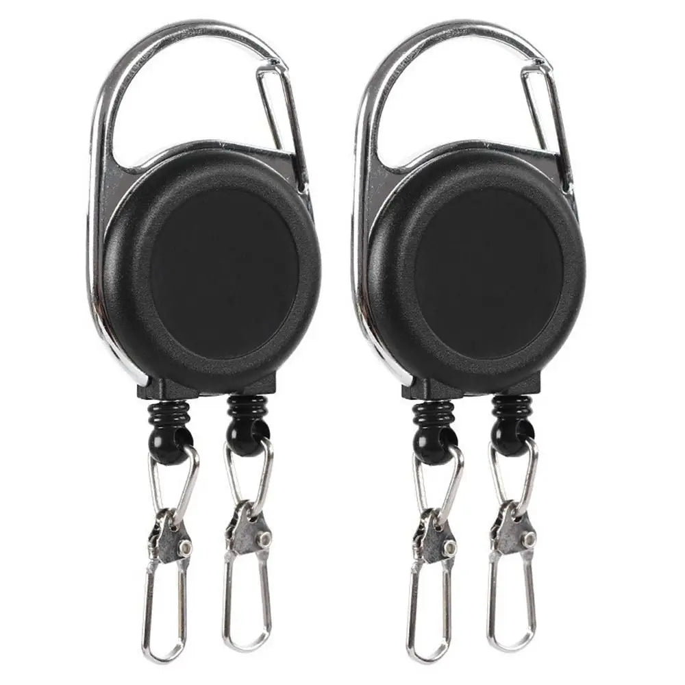Creative Double Headed Retractable Keychain Badge Reels Keyring Easy To Pull Buckle Unique 60CM ID Card Holder Keychain Oasis Select