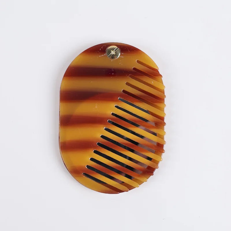 Simple Acetate Makeup Mirror Multifunctional Mini Mirror Comb Thickened Anti Static Skin Care Tools Travel Ins Style Oasis Select D