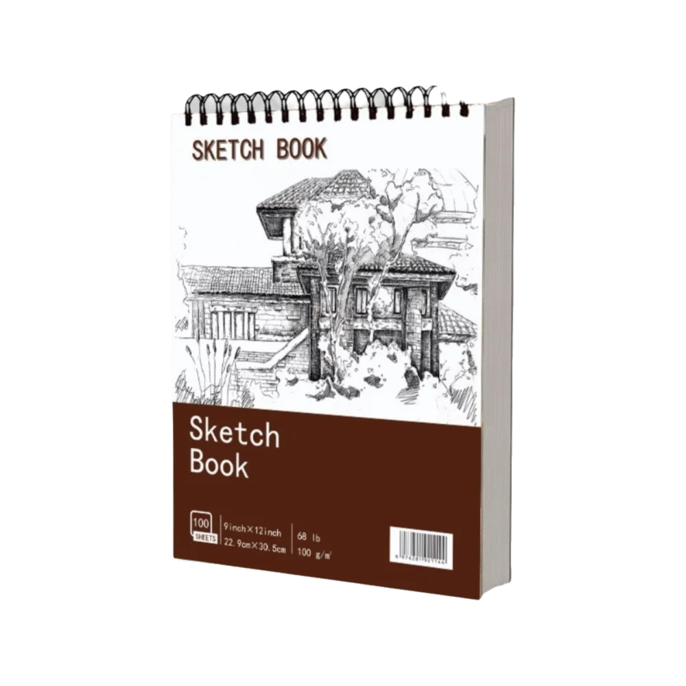 100 Sheets Coil Sketchbook Perforated Pages Easy To Tear Spiral Bound Artist Sketchbook 100gsm Thickened Paper Acid-Free Paper Oasis Select Style-F