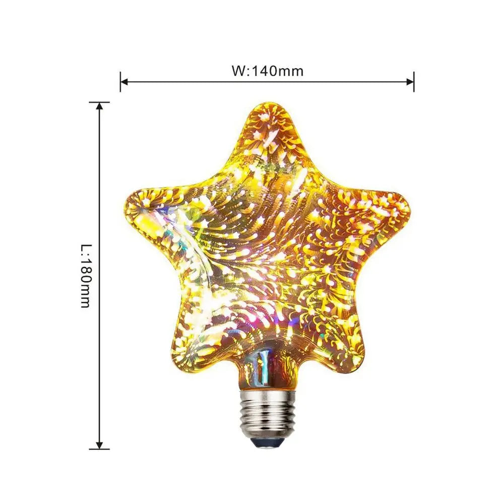 Vintage Heart Glass LED Atmosphere Bulb | Bar & Home Décor Decorative LED Bulb Oasis Select F
