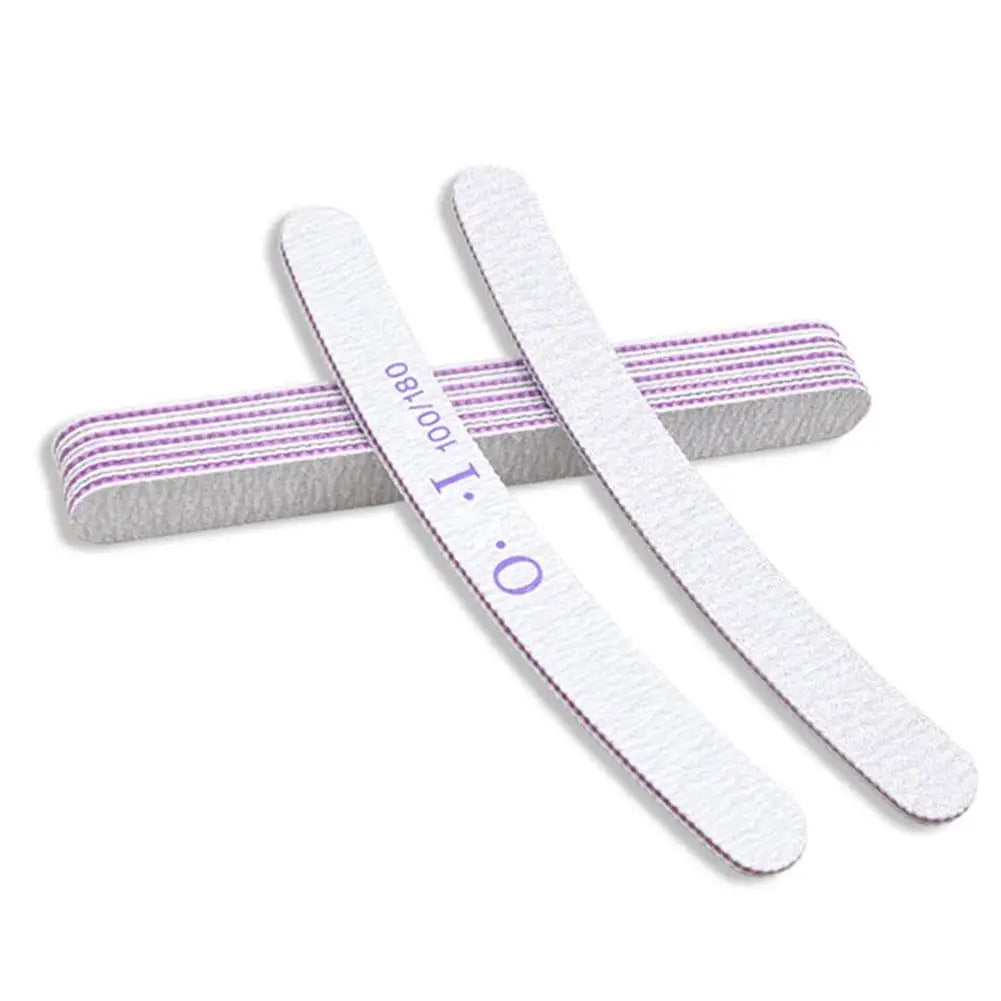 10PCS Nail Files 100/180, Professional Nail File and Buffers, Reusable Double-Sided Emery Board for Nail Manicure Kit for Women Oasis Select B