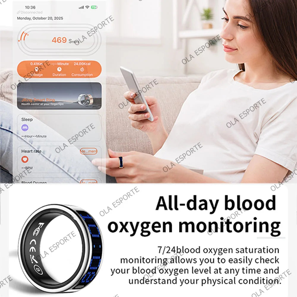 Ola Esporte Smart Ring – Heart Rate, SpO2 & Sleep Tracker