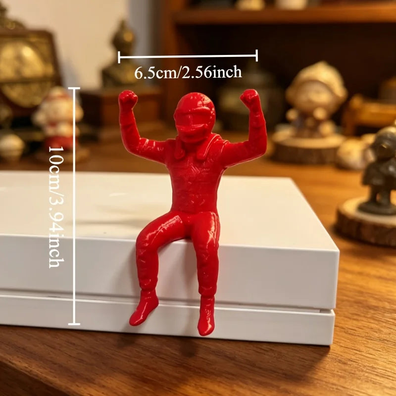 3D Printed Victory Pose Racing Driver Miniature Figurine F1 Style Celebrating Racer Handicraft Ornament for Desk Home Decor Gift Oasis Select Racer red 10x6.5x5.5cm