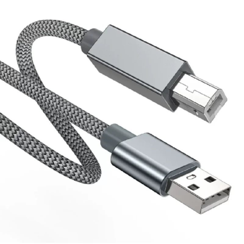 0.5m 1m 2m 3m Nylon Braided Laptop Scanner cable usb c Type-C to USB B 2.0 Printer Cable High Speed For Epson HP Brother Oasis Select