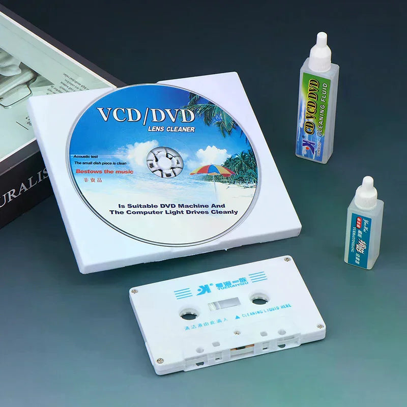 CD VCD DVD Player Lens Cleaner Audio Cassette Tape Head Cleaner Demagnetizer Audio Cassette Tape Player Wet/dry Head Cleaner Oasis Select