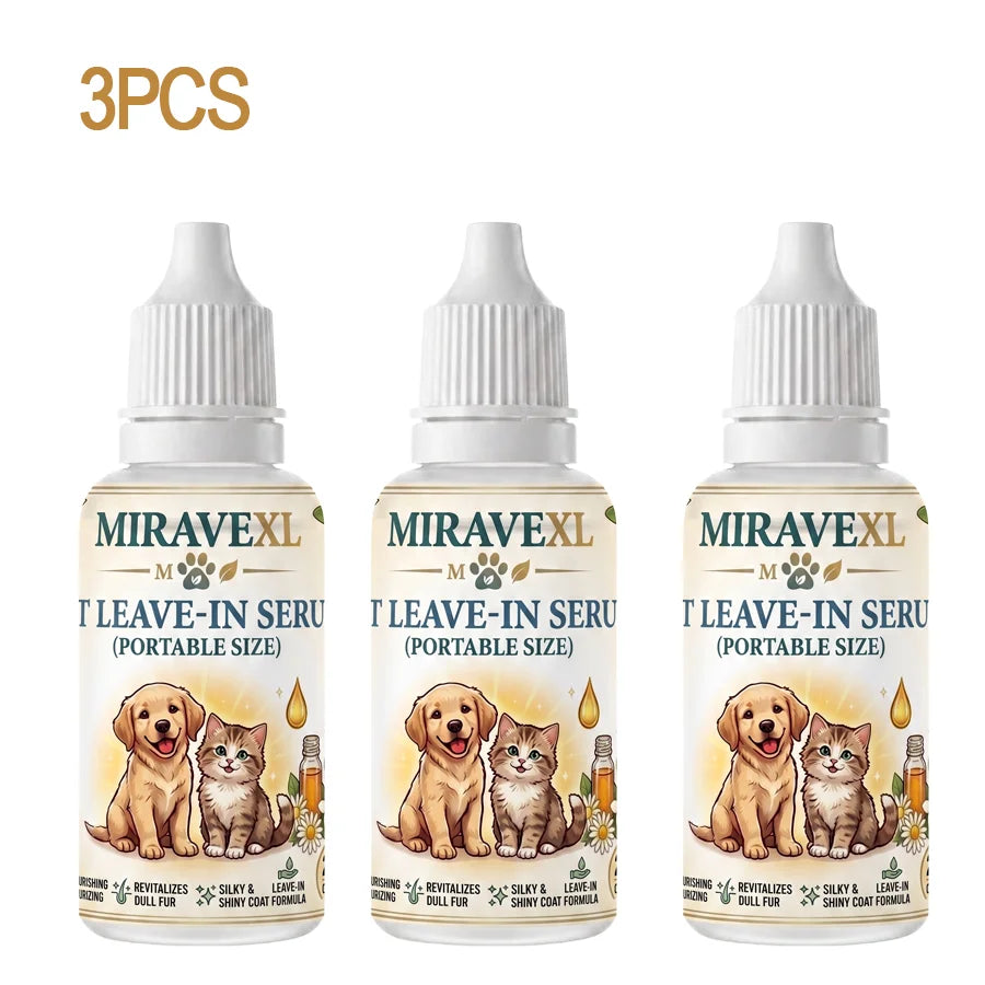 20ML Dog Cat Waterless Cleansing Serum Pet Leave-in Essence Deodorant Dry Shampoo Coat Grooming Conditioner Bath Supplies Oasis Select 3PCS