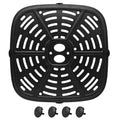 Air Fryer Basket Replacement Grill Pan Air Fryer Grill Plate Air Fryer Power Parts Plate Tray For Holstein Housewares Air Fryer Oasis Select black