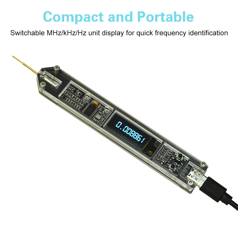 200Hz to 100MHz Pen-Style Frequency METER OLED Display High-Precision Frequency Counter FOR RF Measurement Ham radio transceiver Oasis Select