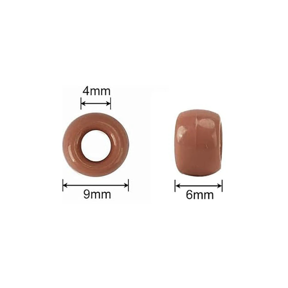 100Pcs Acrylic Pony Beads 6x9mm Bulk Plastic Large Hole Mix Pen Hair Kandi Beads for Friendship Bracelet Jewelry Making Braids Oasis Select