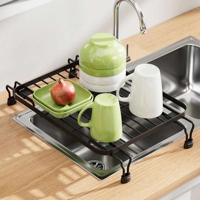Kitchen Multifunctional Shelf Dish Drain Rack Fruit and Vegetable Dish Storage Grid Bidirectional Retractable Sink Drain Mat Oasis Select