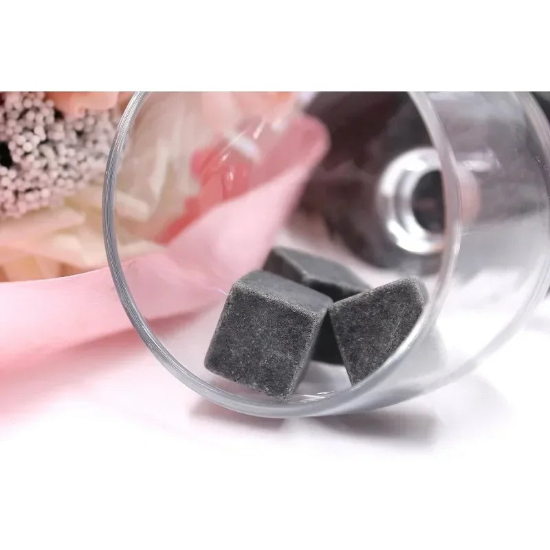 New Natural Granite Whiskey Stones Sipping Ice Cube Whisky Stone Wine Rocks Cooler Wedding Gift Favor Christmas Bar Accessories Oasis Select