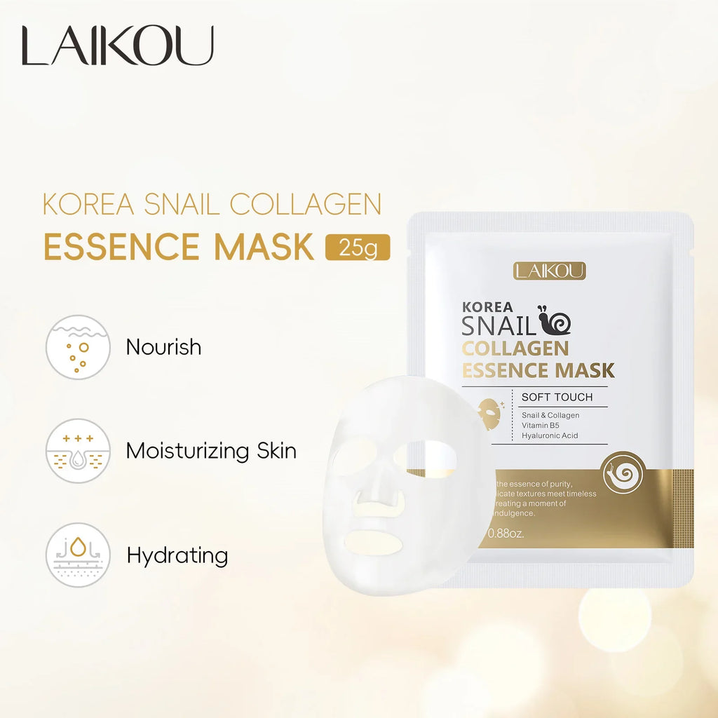 LAIKOU Snail Mucin Sheet Mask – Anti-Aging, Pores & Hydration Sheet Face Mask Oasis Select