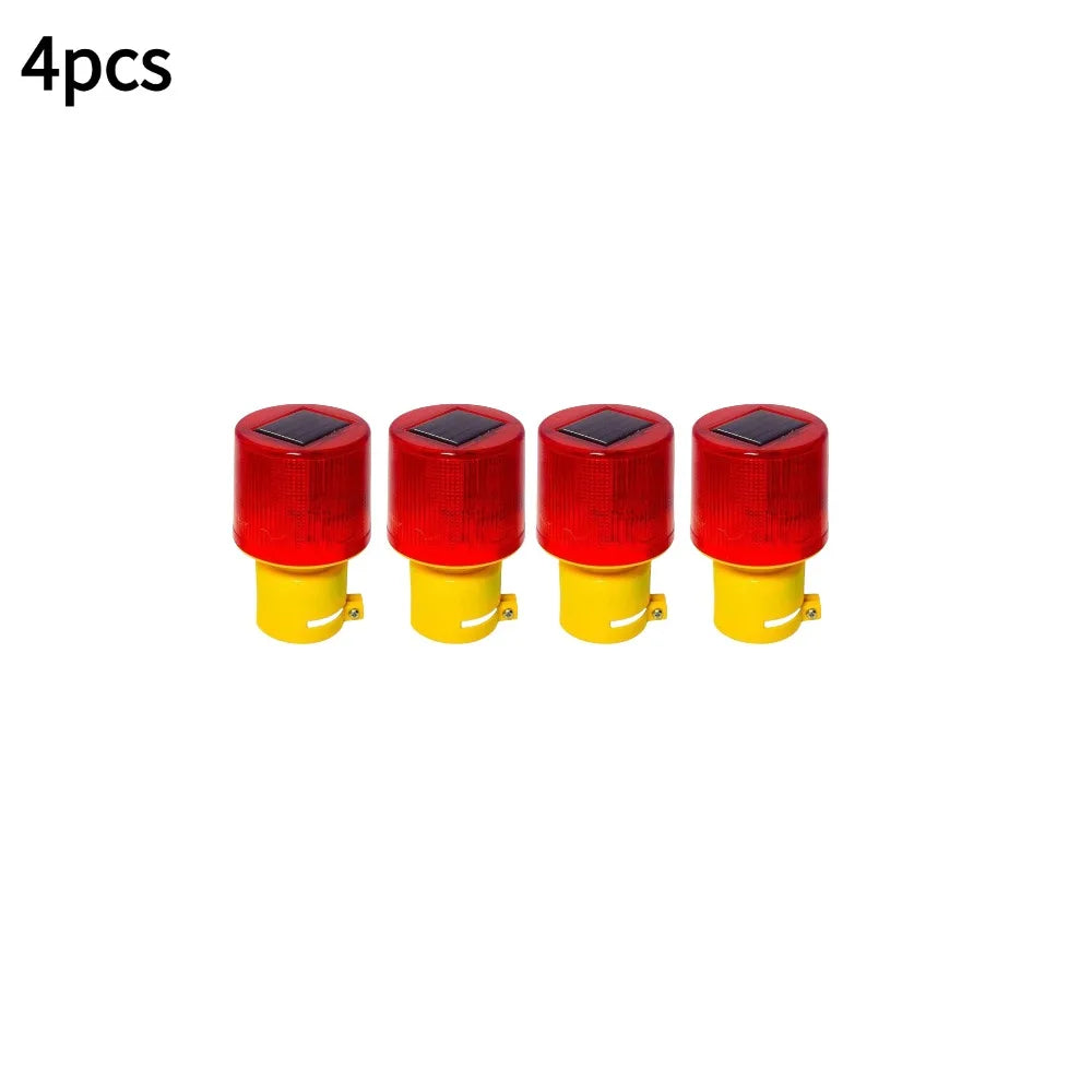 Solar LED Emergency Light Solar Traffic Tower Crane Warning Light LED Bulb Lamp For Construction Site Harbor Road Marine Lamp Oasis Select 4pcs