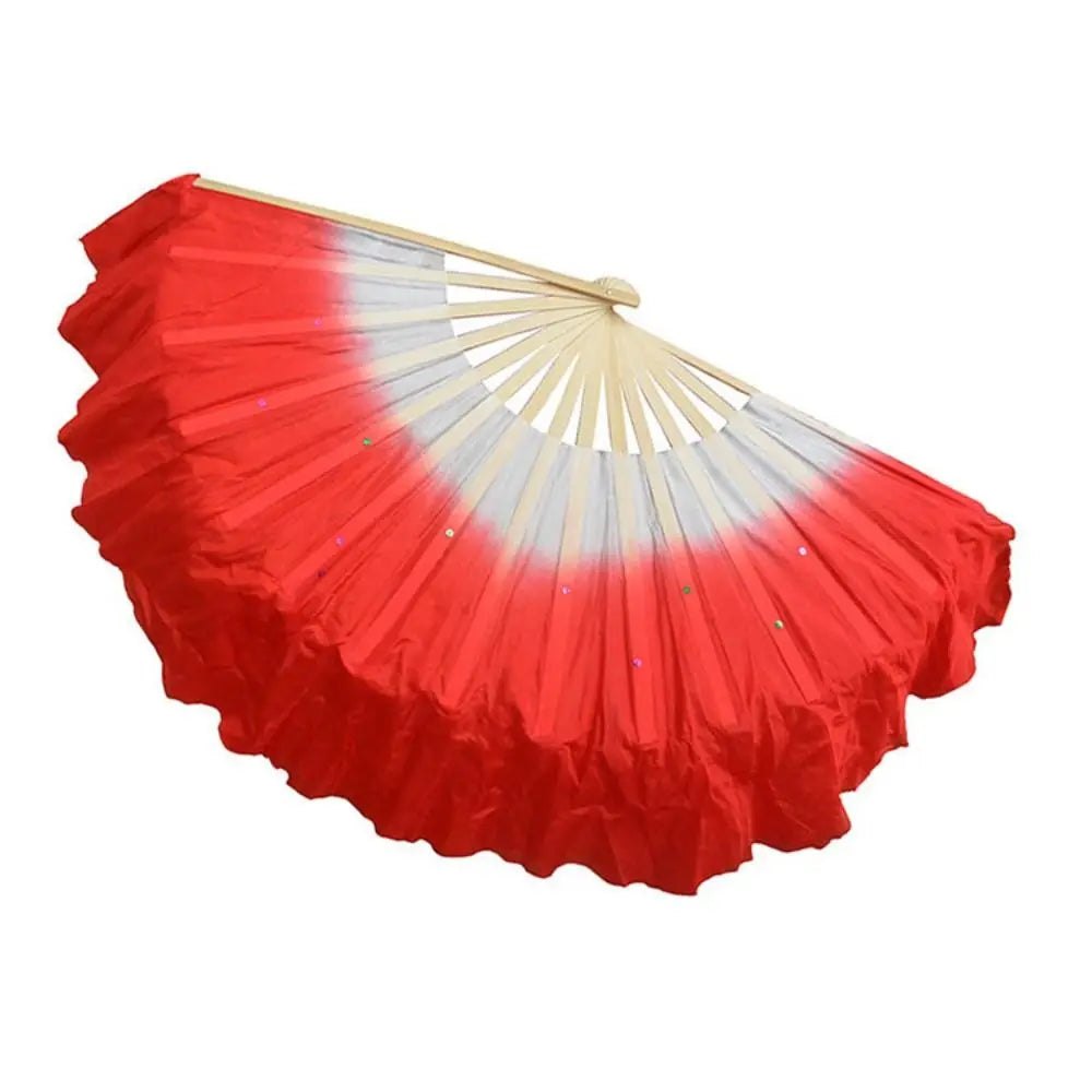 Handmade Silk Yangko Dance Fan – Chinese Half Circle Folk Art