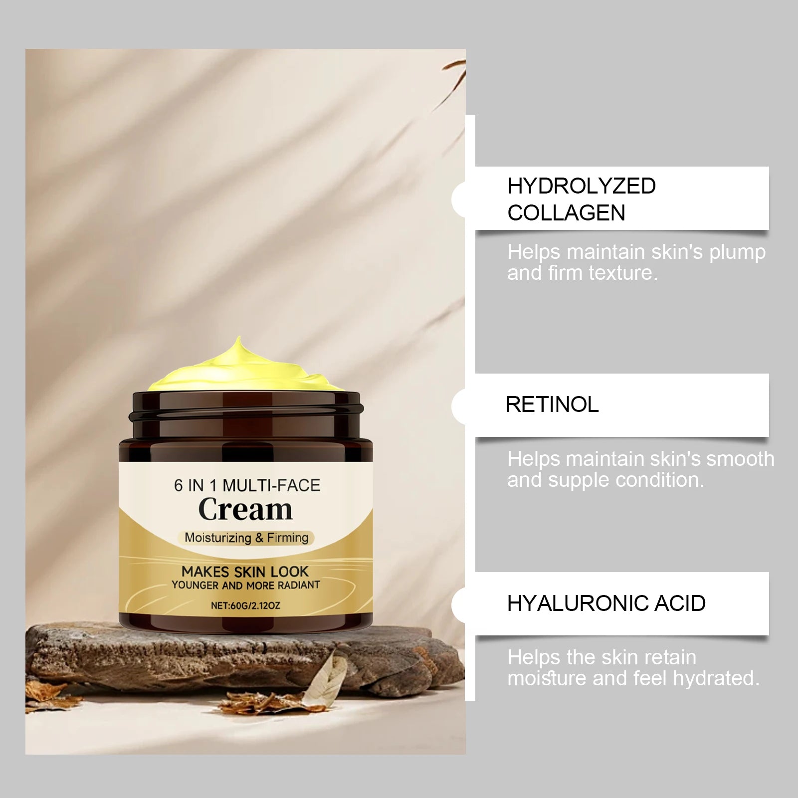 6-in-1 Daily Moisturizing Face Cream – Lightweight & Hydrating