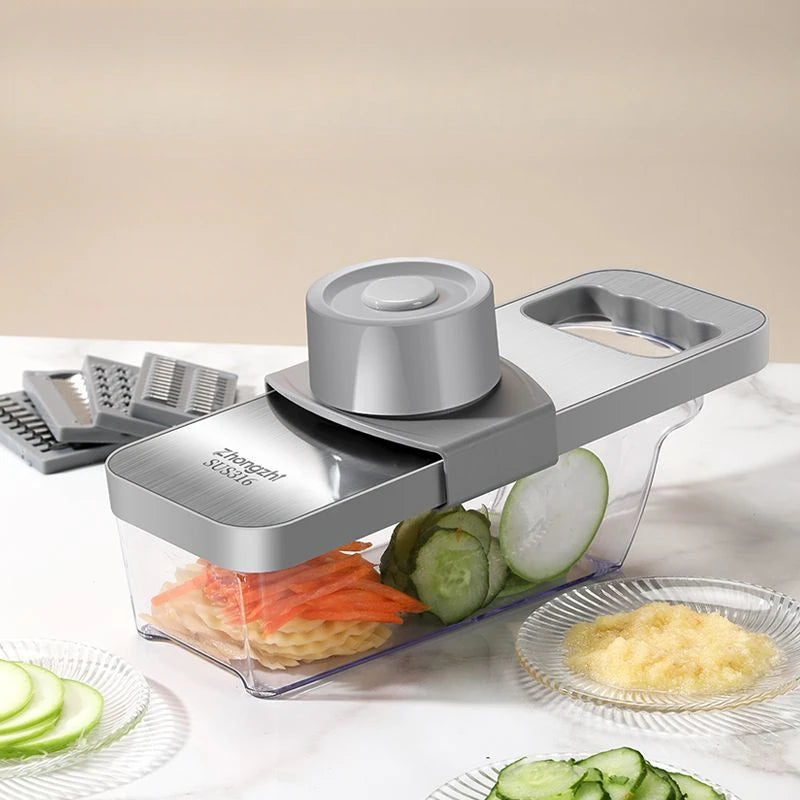 Stainless Steel Vegetable Slicer Potato Slicer Household New Multifunctional Slicer That Does Not Harm Hands Kitchen Accessories Oasis Select