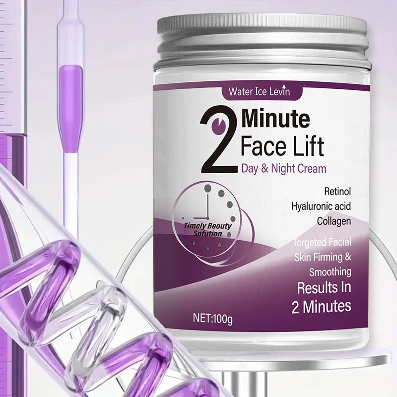 2-Minute Facial Lift Day and Night Cream with Retinol, Hyaluronic Acid, and Collagen - Moisturizing Lotion Suitable for All Light Skin Tones, Fragrance-Free, Absorbs in 2 Minutes Oasis Select