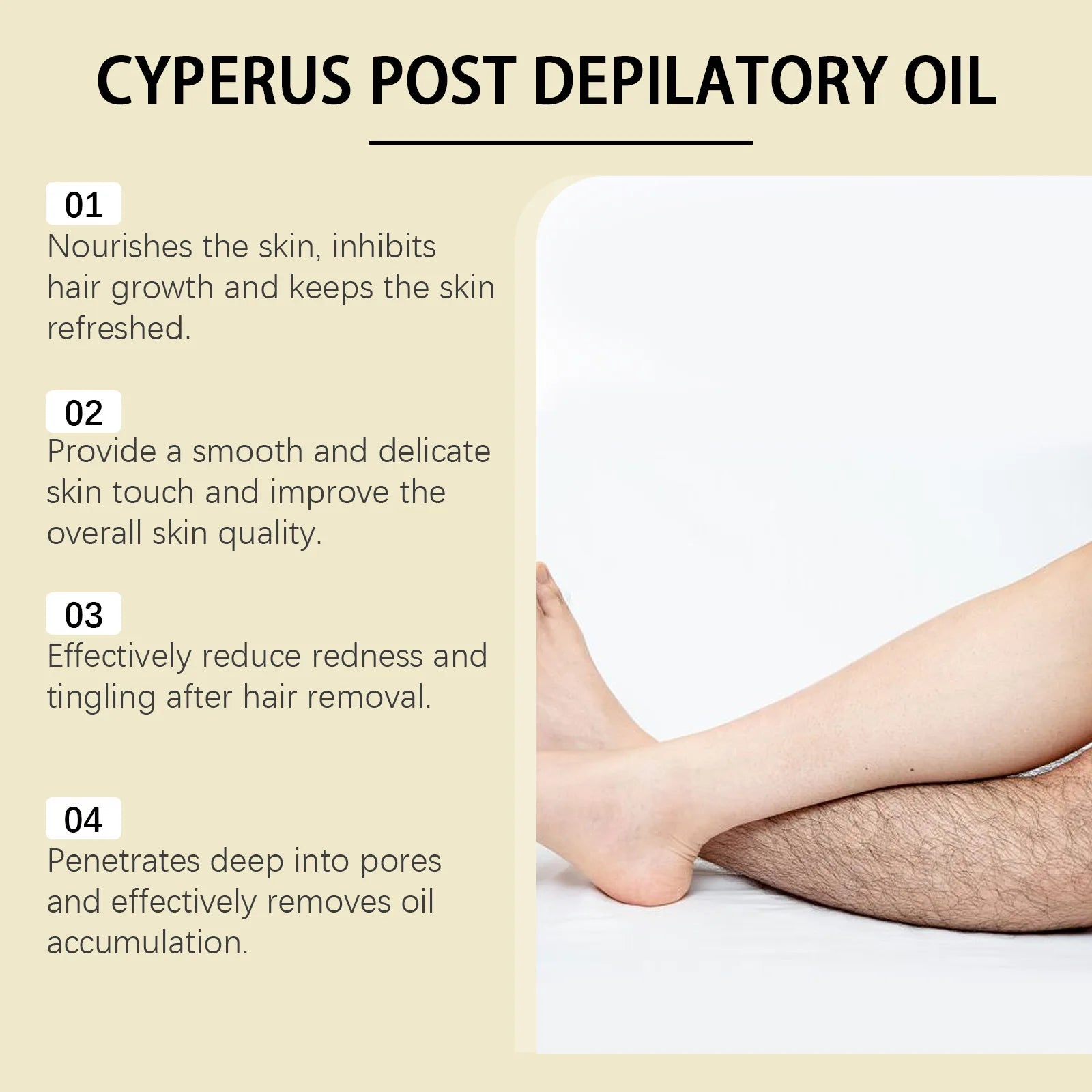 OceAura Cyperus Rotundus Hair Removal Oil – Inhibit Growth 60ml Hair Removal Oil Oasis Select