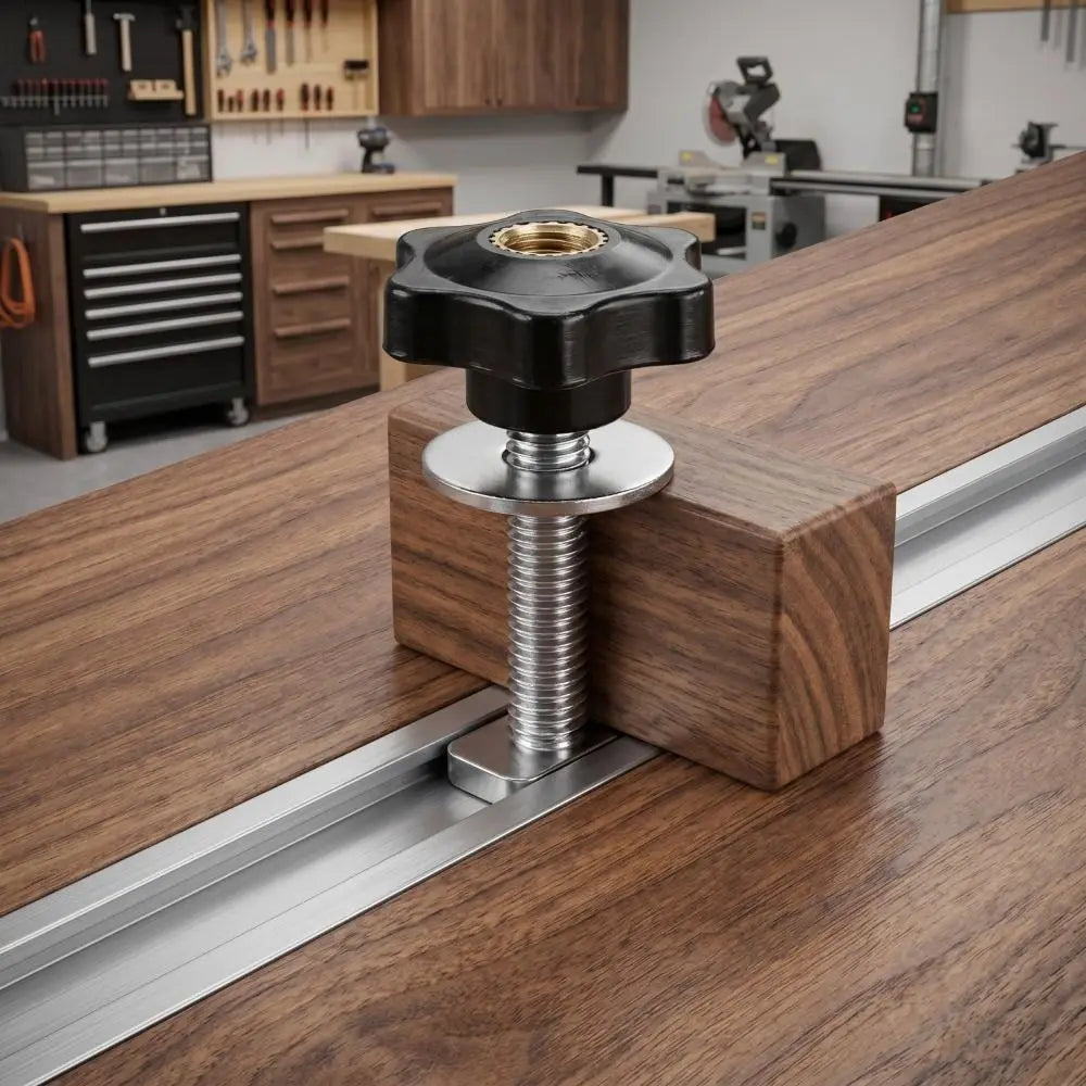 M8x100mm T-Slot Star Knob Screw | T-Track Woodworking Fixture