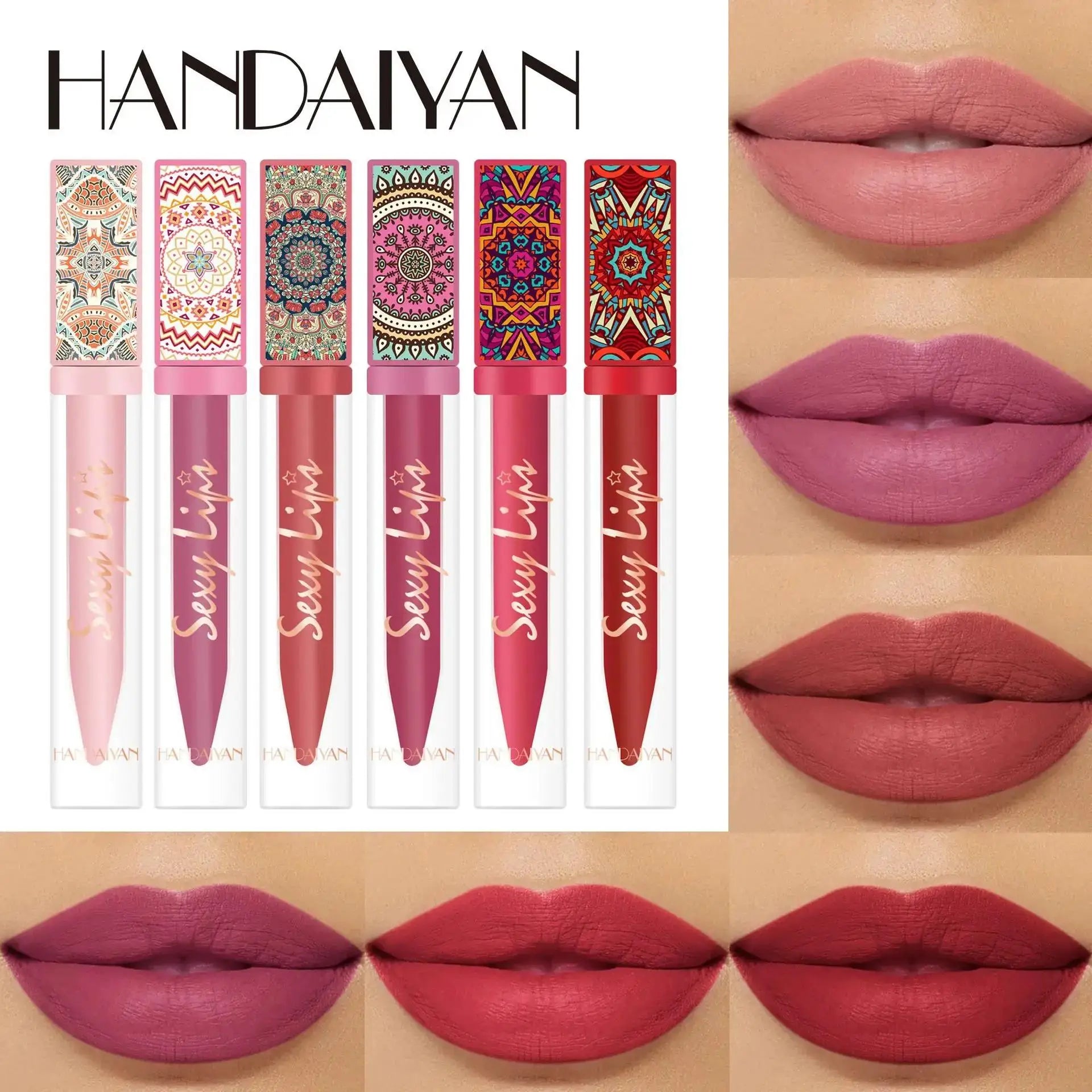 Handaiyan Bohemian Matte Liquid Lipstick – 6 Earth Tone Colors