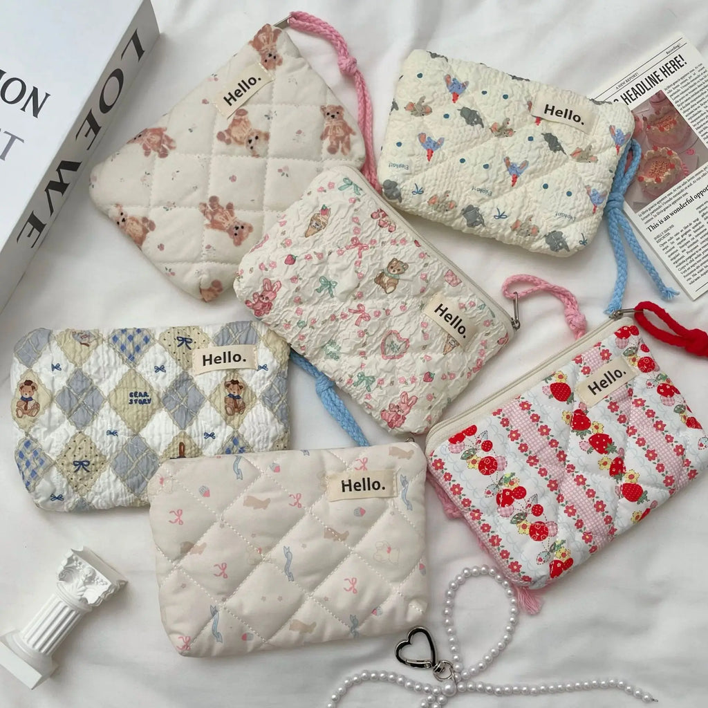 Cute Travel Cosmetic Lipstick Earphone Card Small Portable Storage Bag Purse Mini Makeup Handbags Pouch Organizer In Make Up Bag Oasis Select