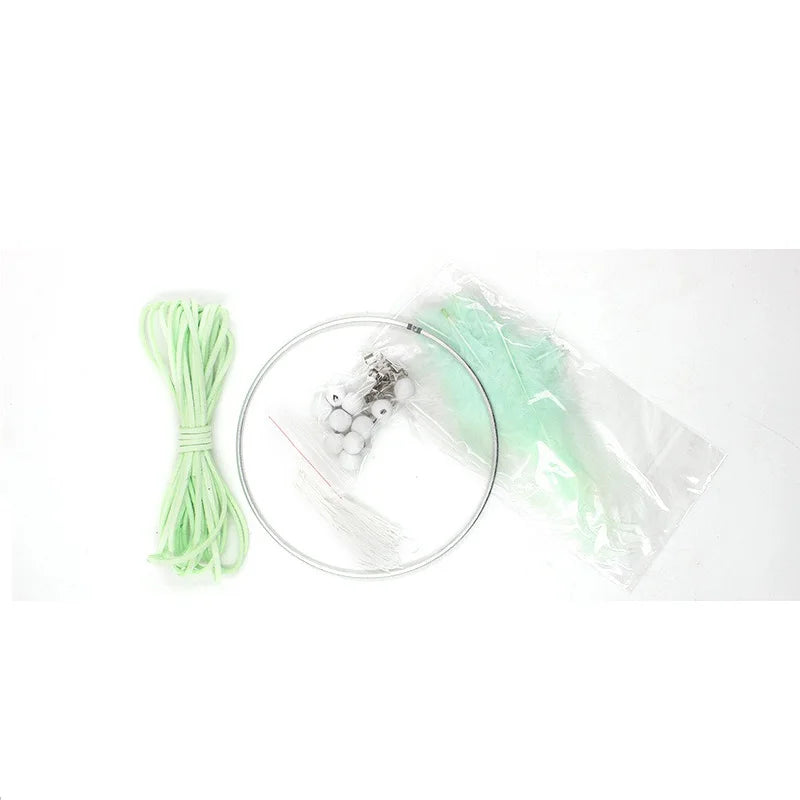Art DIY Dream Catcher Kit Accessory Blue Decoration Wall Ornament Home Decor 4 Colors Fun Fashion Crochet Hanging Oasis Select