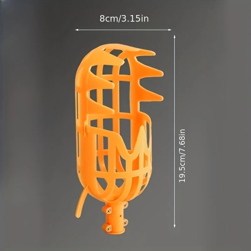 Yellow Polypropylene Fruit Picker Lightweight Reusable Ergonomic for Garden Harvesting Orchard Farm Food Safe Tool 1PC Oasis Select