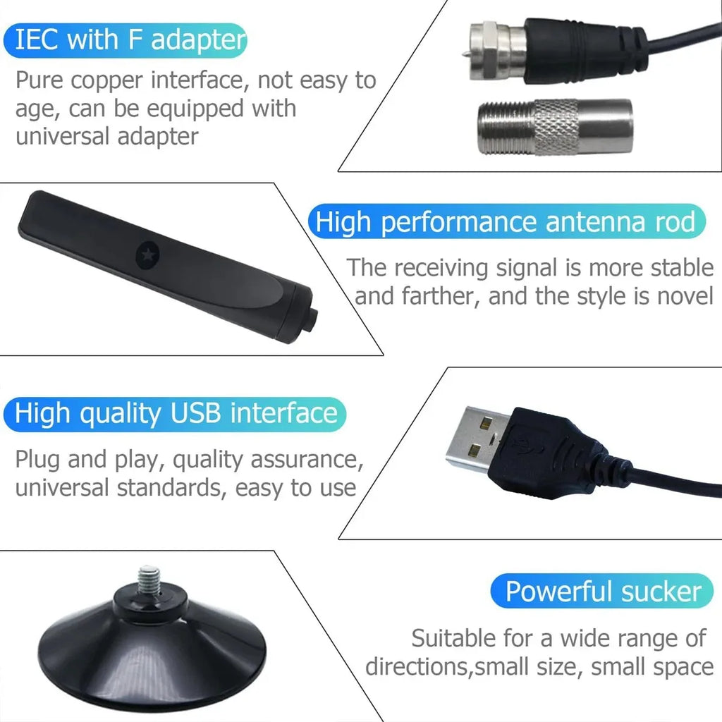 New Digital Tv Antenna Receiver Indoor and Outdoor High-Definition Digital Terrestrial Wave Hdtv Tv Antenna Supports Multiple Co Oasis Select