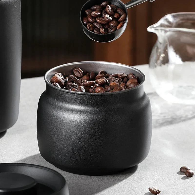 Stainless steel tea sealed jar Moisture-proof household tea storage jar press vacuum high-grade coffee bean sealed jar Oasis Select