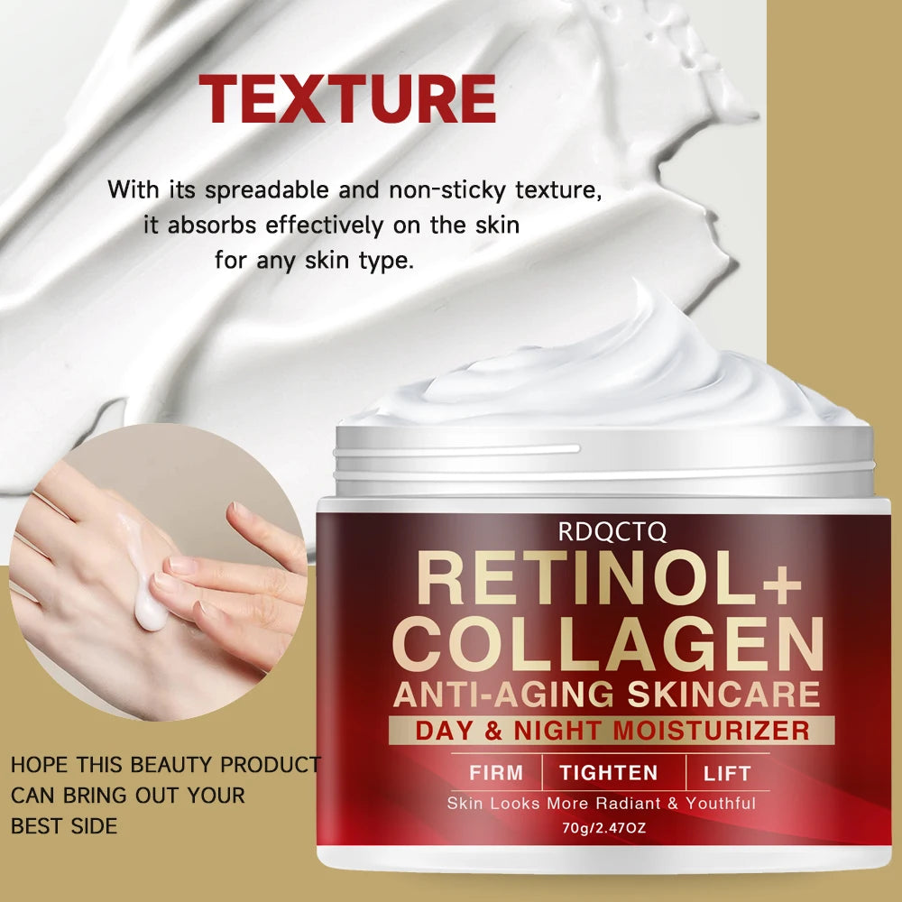 Retinol Collagen Anti-Aging Day Night Serum - Firming Lifting Facial Essence for Youthful Radiance Skin Care Formula with Hydrat Oasis Select