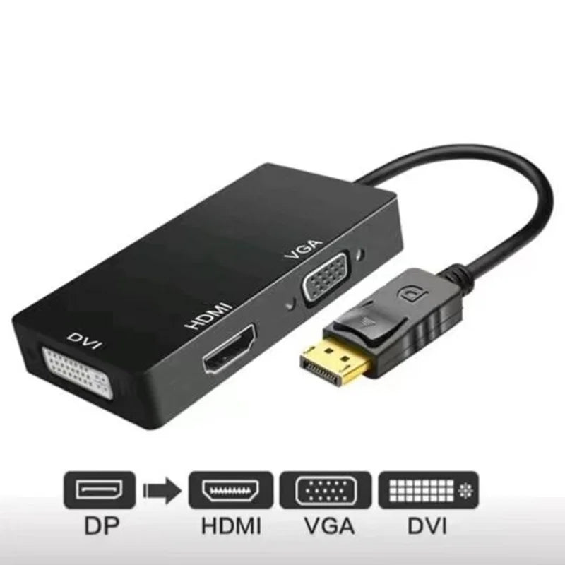 1080P Displayport DP TO HDMI-Compatible DVI VGA Adapter HUB For Projector TV Laptop PC Display Port Converter Connector cable Oasis Select