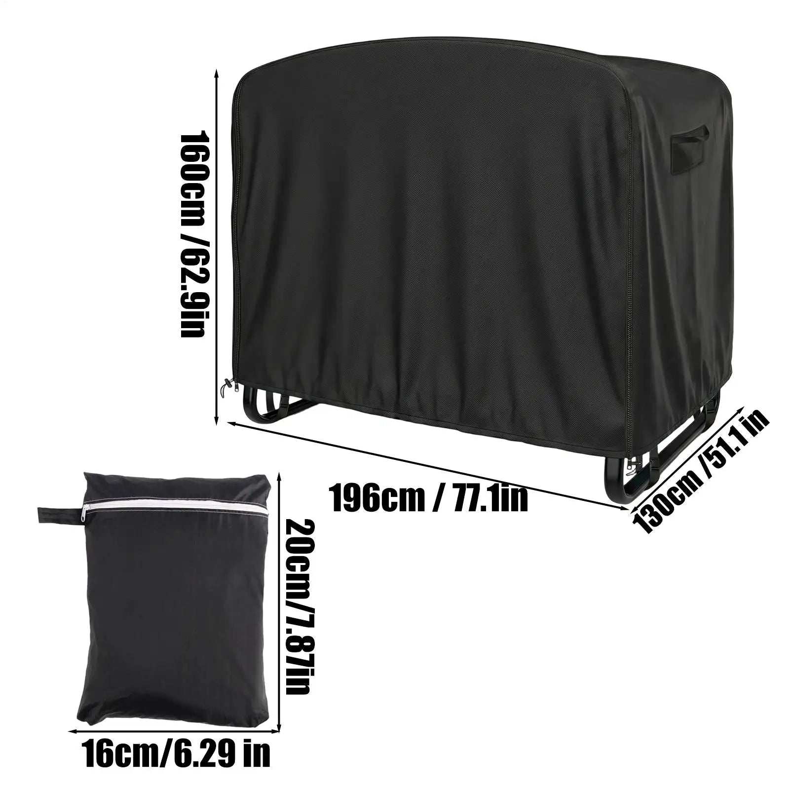6ft Zipper Trampoline Protector Cover Rectangle Trampoline Cover Waterproof UV-Resistant 420D Oxford for Kids Backyard Park Oasis Select
