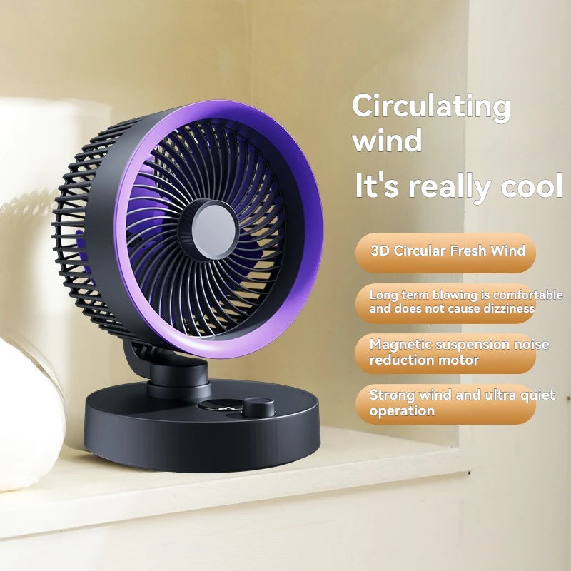 URGGU Smart Oscillating USB Fan – 100-Speed Stepless Control