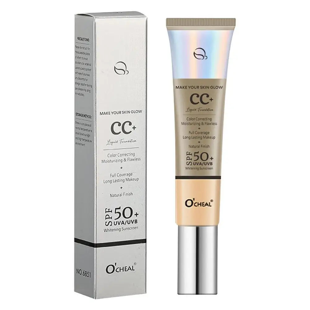 CC Cream Concealer Color Correcting Cream SPF 50 Sunscreen Full Coverage Foundation Lightweight Foundation Moisturizing Oasis Select 02 China Mainland