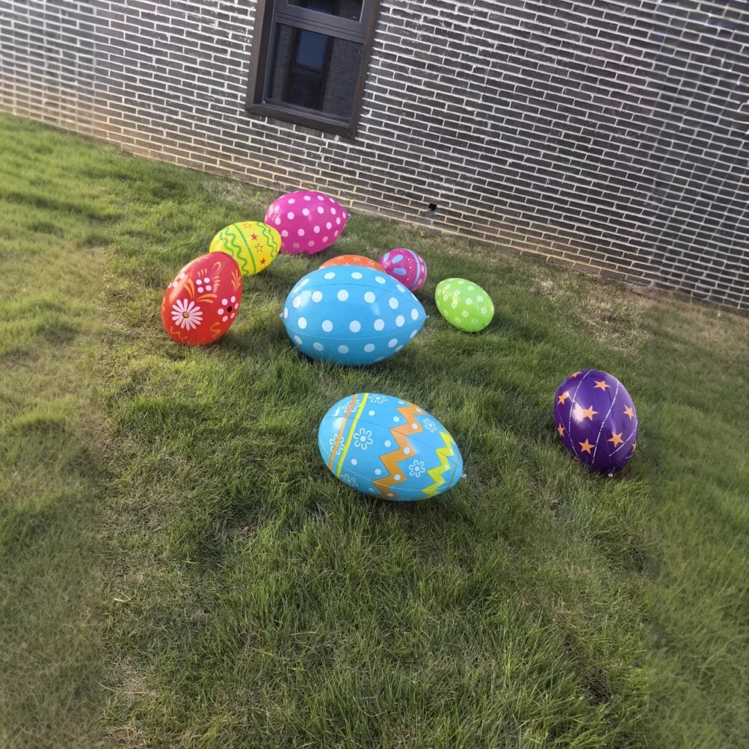 16 Inch Easter Inflatable Ball Outdoor Giant Balloon PVC Balls Pendant Reusable Yard Garden Ornament Easter Party Decoration Oasis Select
