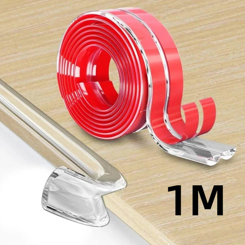 1/2/3M Transparent Corner Protectors Thick Silicone Edge Guards Adhesive Table Cabinet Safety Bumpers Furniture Corner Cushions Oasis Select 1M