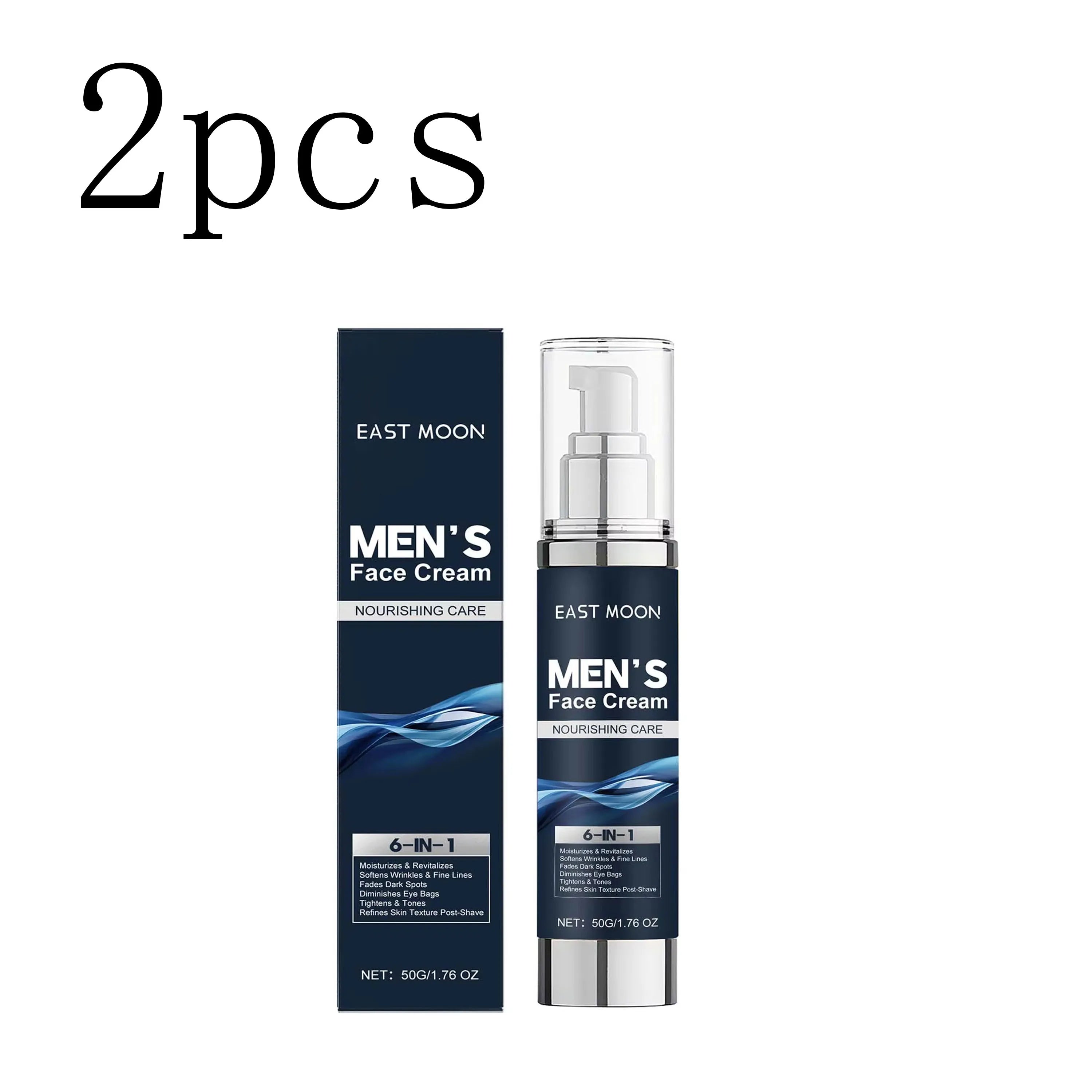 East Moon Men's Deep Moisturizing Cream Enhances Skin Elasticity Facial Aftershave Care Moisturizes Eye Area Multi-purpose Cream Oasis Select 2boxed