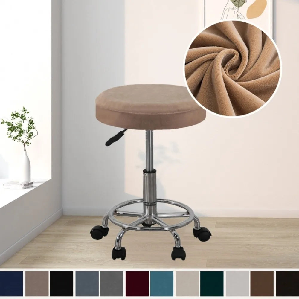Elastic Round Stool Cover – Washable, Removable, Universal Fit