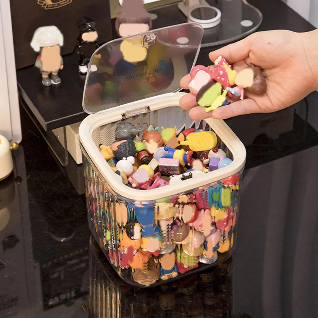 Transparent storage box, laundry bead storage box, storage container for hair rings and hair clips, desktop miscellaneous box Oasis Select