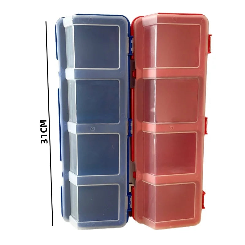 1Pcs Parts Storage Box Plastic Screw Organizer Box with 4 Compartment Tool Part Container Bin with Lid Display Storage Case Oasis Select