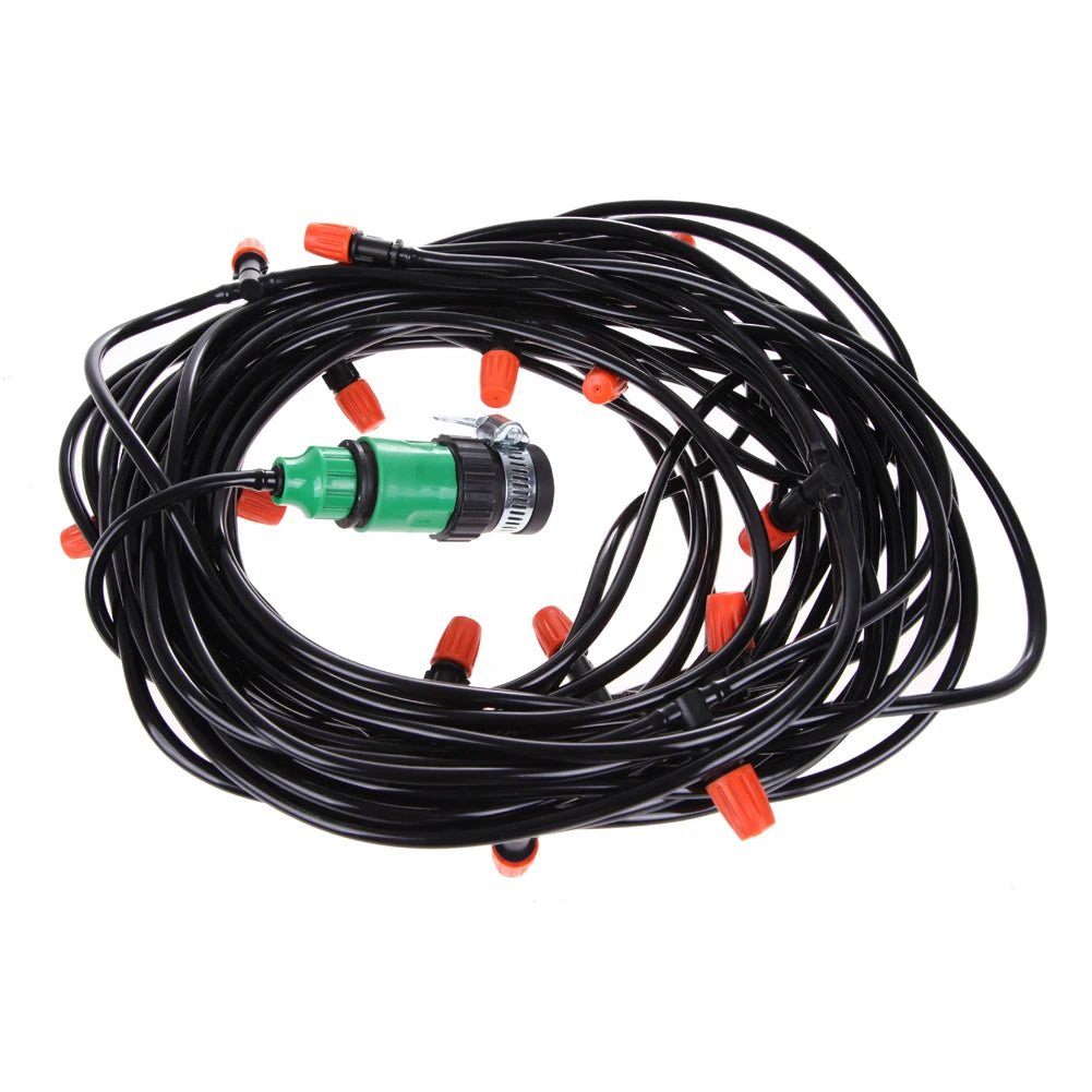 Practical Micro Irrigation Set Adjustable Watering Tubing Sprinkler Leakproof Automatic Watering Hose for Watering Plants Lawns Oasis Select 25m france