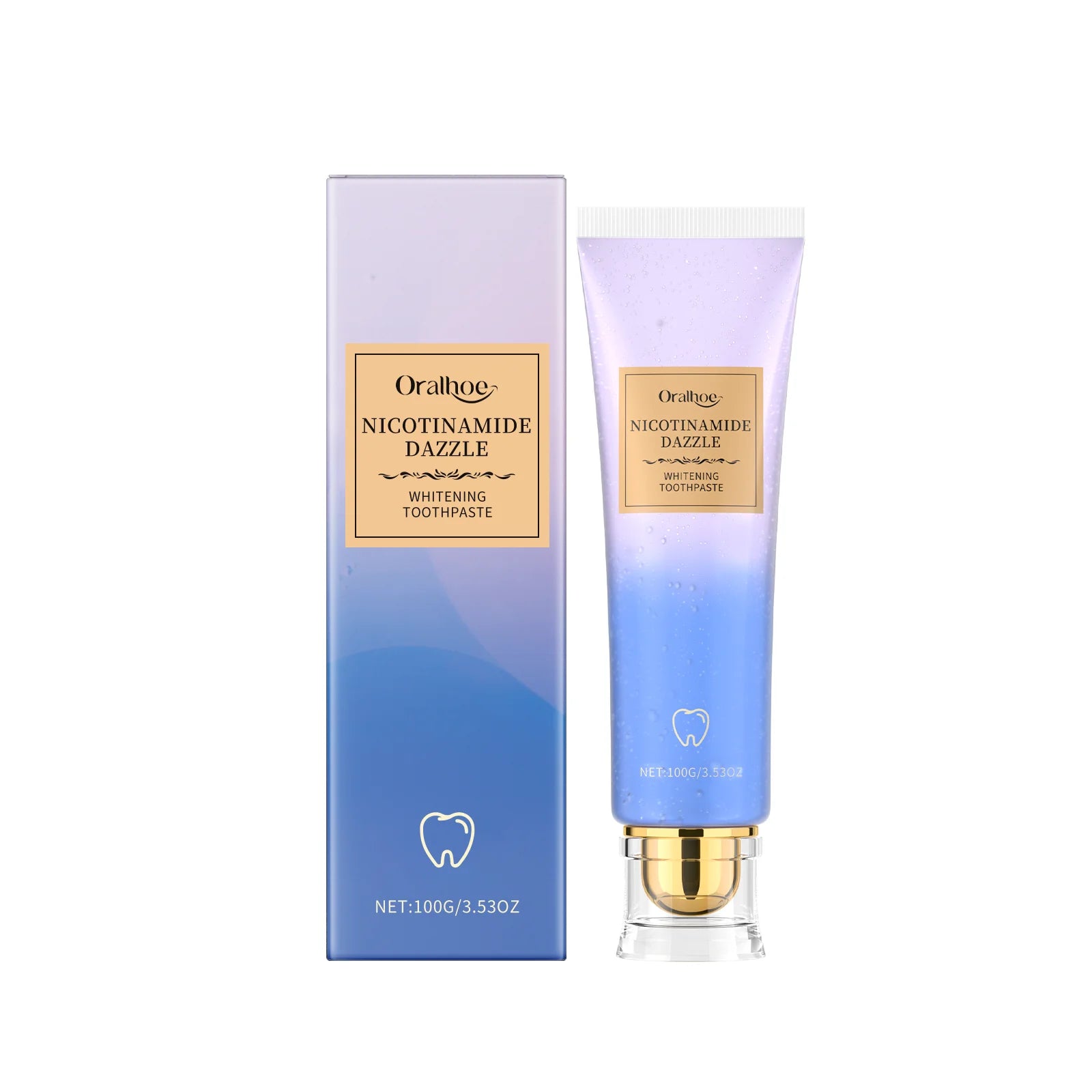 Niacinamide Whitening Toothpaste Intensive Whiten Teeth Protect Tooth Enamel Fresh Breath Fluoride-Free Stain Removal Oral Care Oasis Select 100g boxed