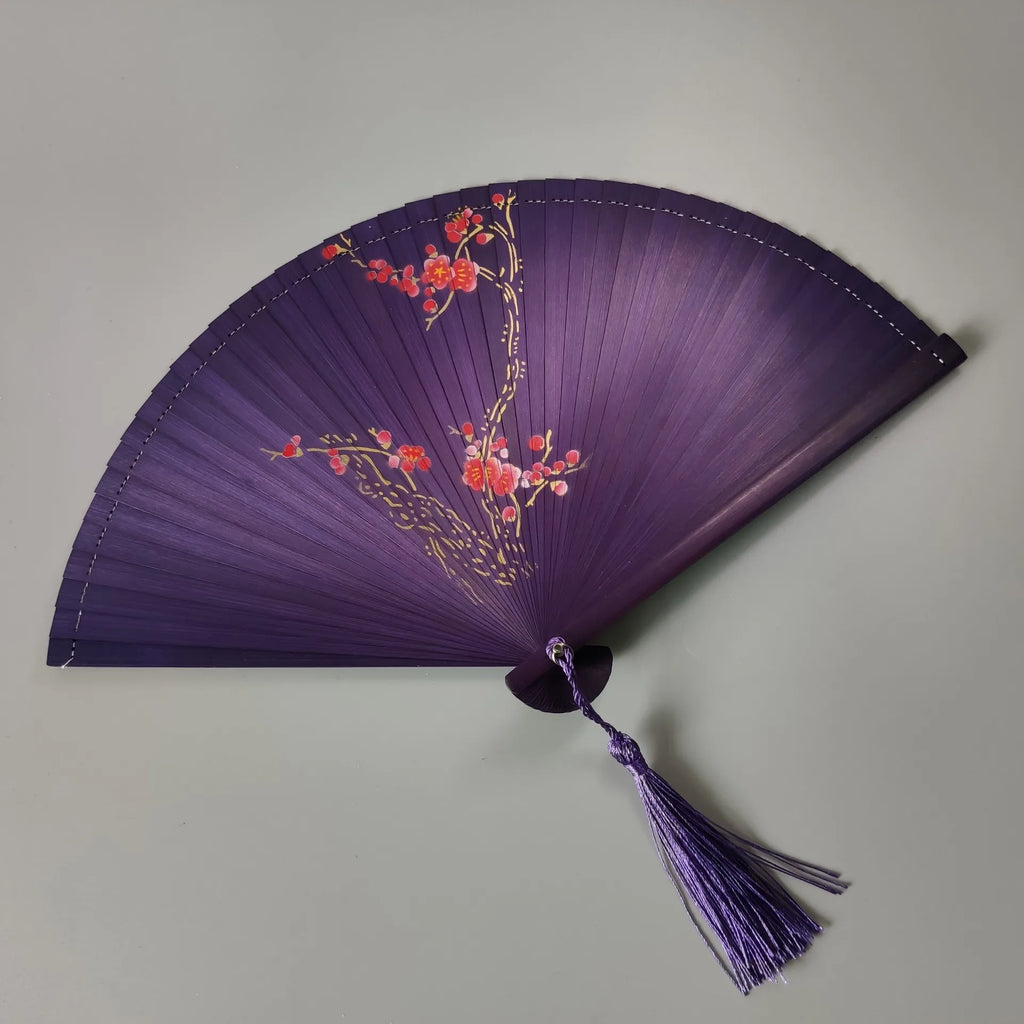 All bamboo spray painting fan high-end fine painting dance fan hollow carving folding fan Oasis Select 4
