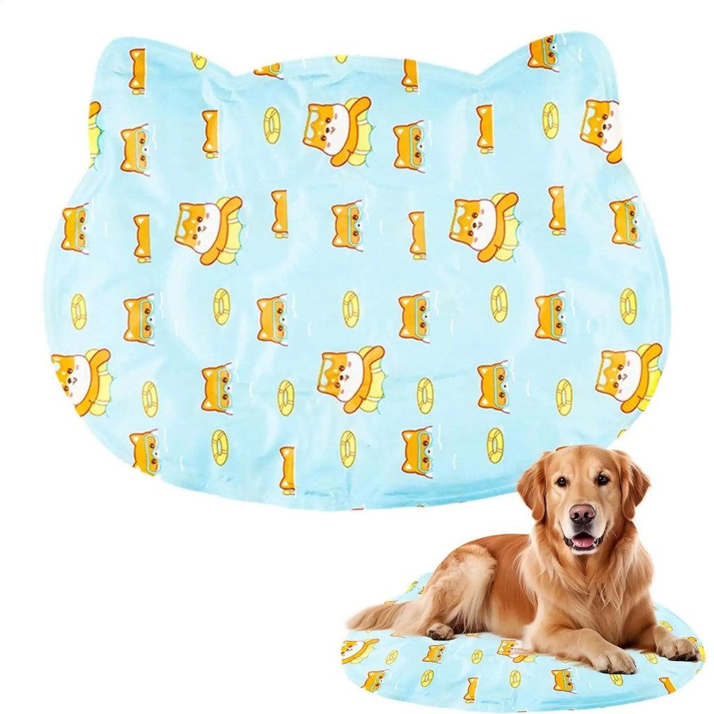 Pet Summer Cooling Mat – Cartoon Ice Silk Pad for Cats & Dogs