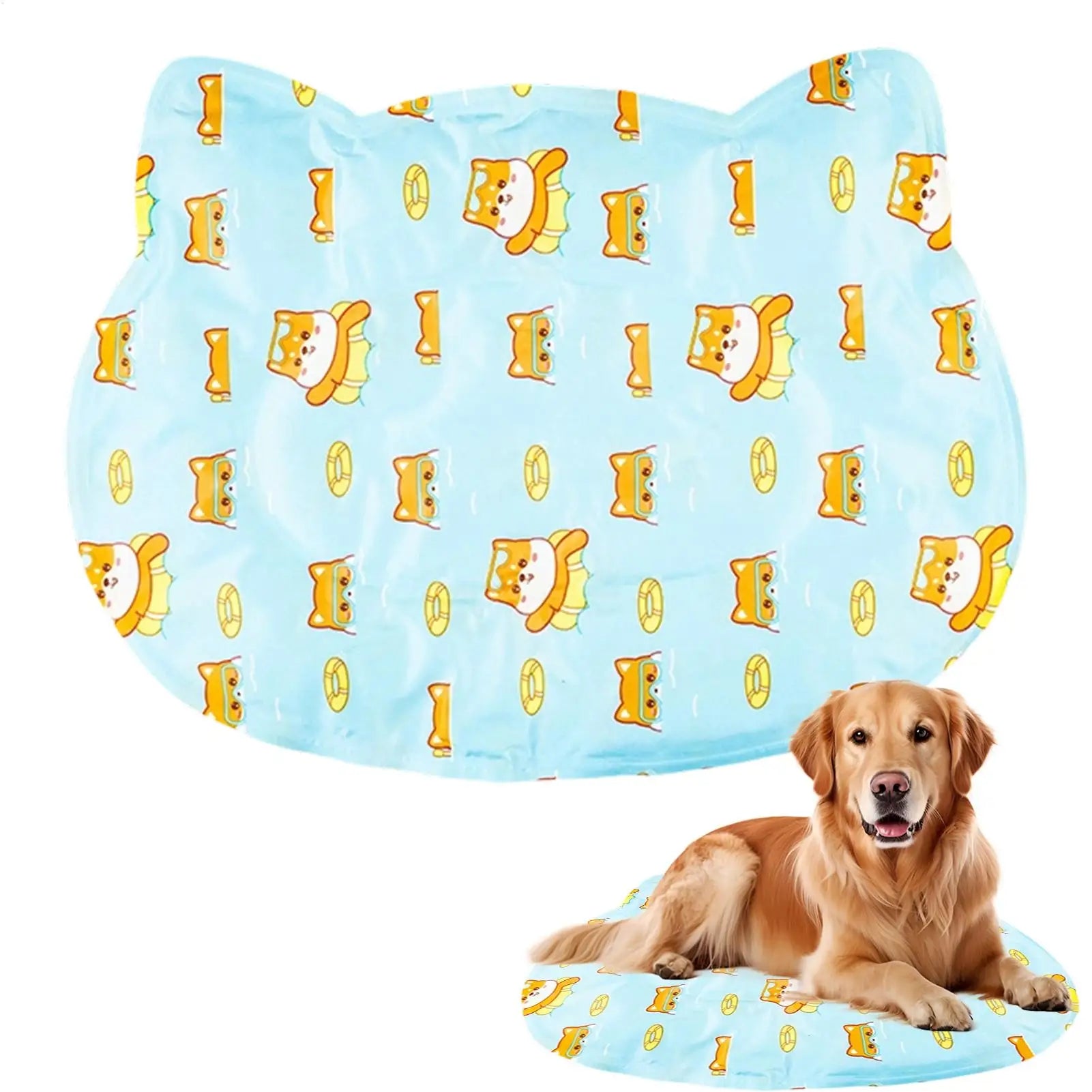 Pet Summer Cooling Mat – Cartoon Ice Silk Pad for Cats & Dogs