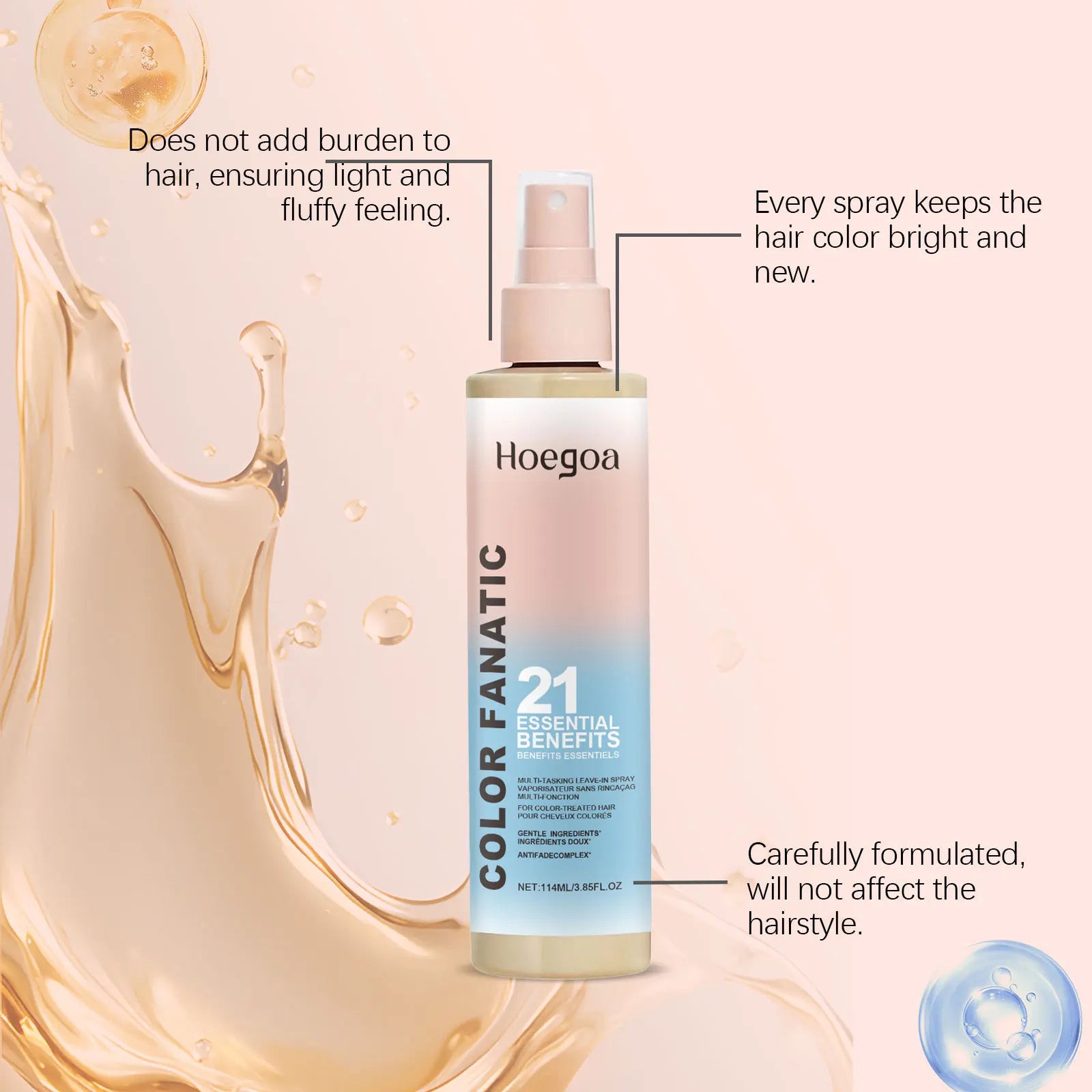 Hair Smoothing Spray For Perm Dyeing Damaged Hair Anti Frizzy Breakage Reduce Loss Deep Nourishment Straightening Hair Product Oasis Select