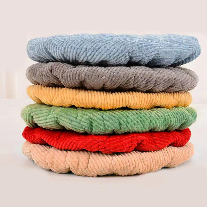 2pcs Thick Soft Round Stool Covers,Elastic Seat Cushions for Wood Iron Stool 25-30cm,Washable All-Season Chair Cover Dining Room Oasis Select