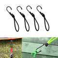 4 pcs 6" Elastic Hook Bungee Loop Cord Tie Down Strap Wire Fix Canopy Tarp Tent Kayak Shock Cord Bungee Rope Luggage Straps DIY Oasis Select Default Title
