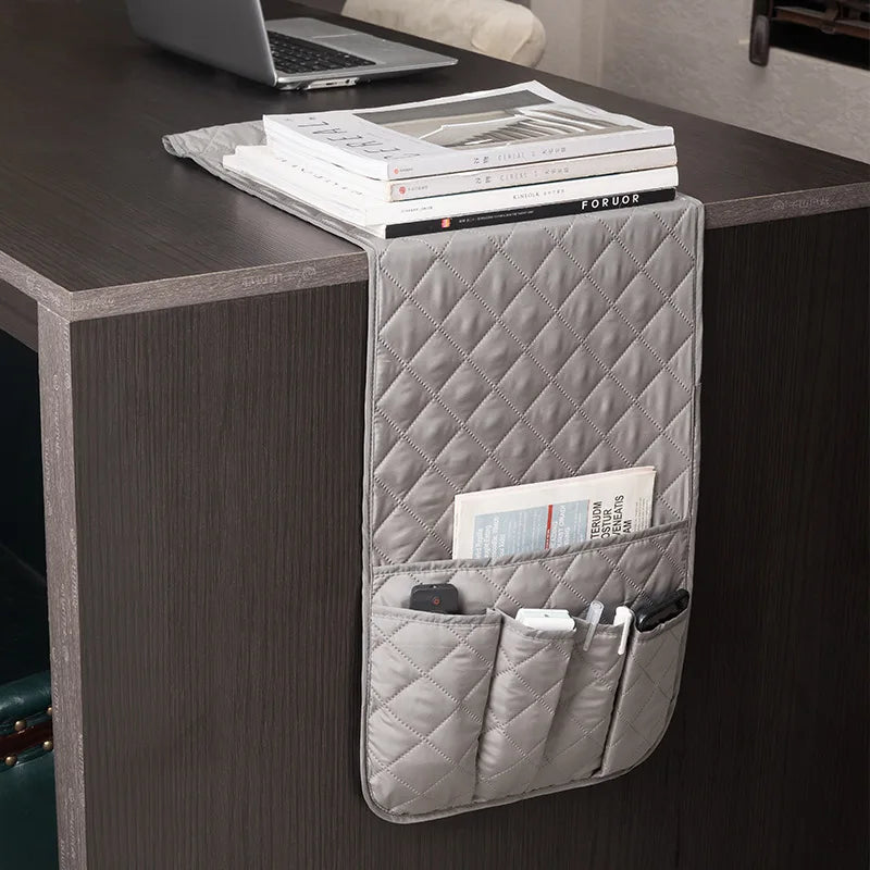 Sofa Armrest Organizer with 5 Pockets and Cup Holder Tray Couch Armchair Hanging Storage Bag for TV Remote Control Cellphone Oasis Select